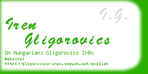 iren gligorovics business card