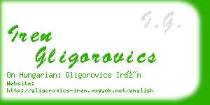 iren gligorovics business card